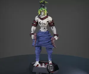 Gyutaro Demon Slayer 3D Printed Model