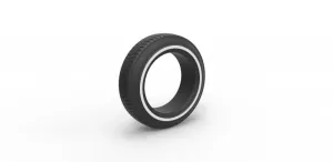Diecast lowrider tire Scale 1 to 10
