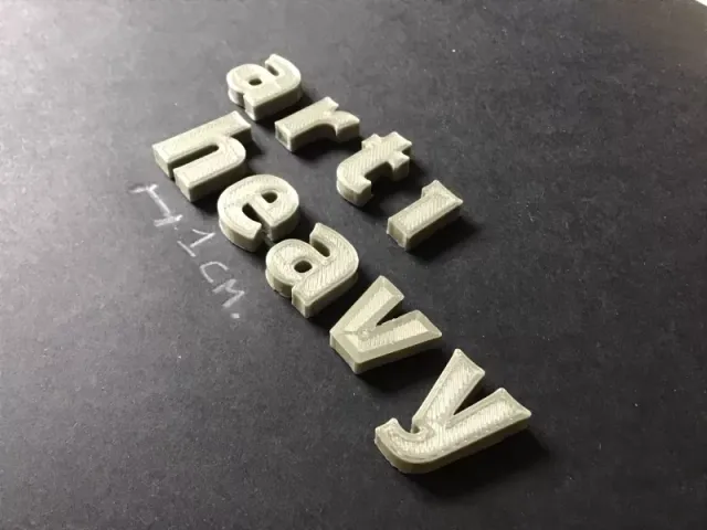 ARTIHEAVY Font lowercase 3D letters STL file — Фото 5 из 6