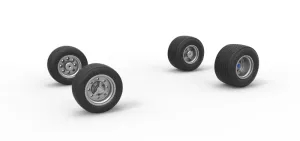 Wheel set of Northeast Dirt Modified stock car V5 Scale 1:25