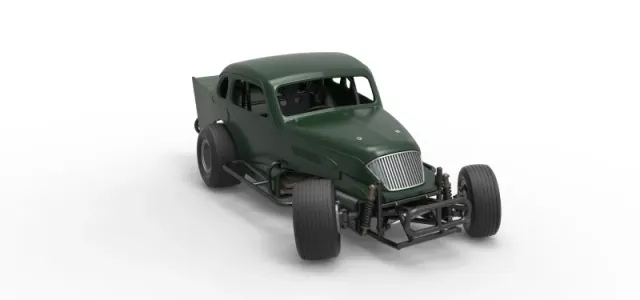 Vintage Dirt Modified stock car while turning Scale 1:25 — Image 26 of 30
