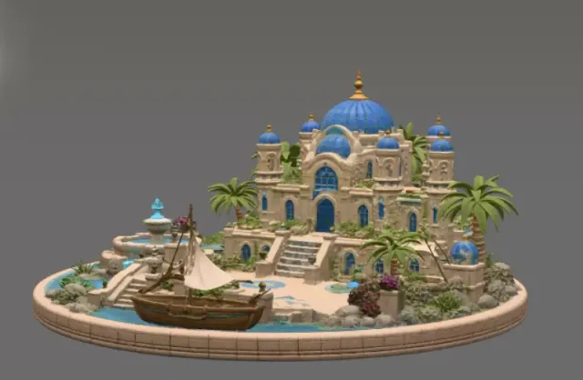 Azure Oasis Palace STL File for 3D Print — Фото 8 из 17