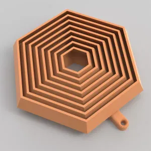Hexagonal Key Chain Decoration