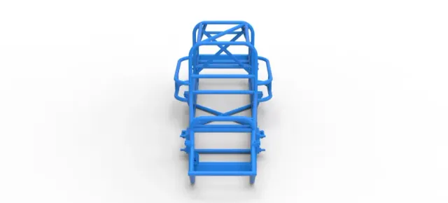 Frame of Vintage Dirt Modified stock car Version 6 Scale 1:25 — Image 6 of 16