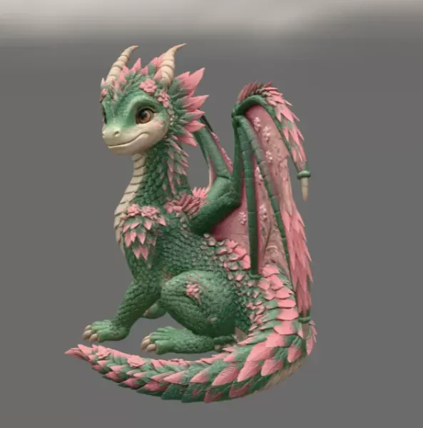 Blossom Meadow Dragon STL File for 3D Print — Фото 5 из 12
