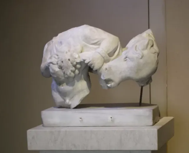 Detail from sculpture of Dionysus — Image 2 of 5