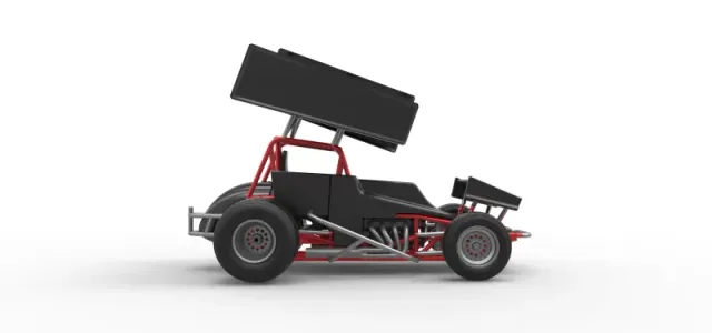 Vintage Winged Sprint car Scale 1:25 — Фото 20 из 31