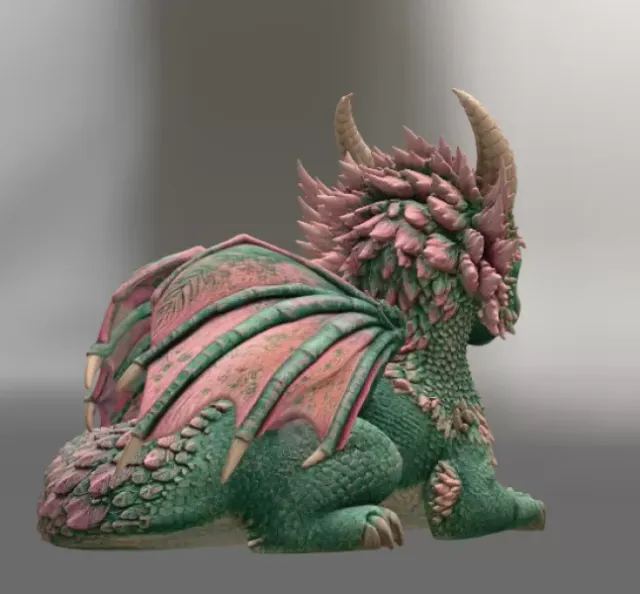 Blossom Guardian Dragon STL File for 3D Print — Фото 8 из 15