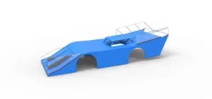 Shell of Vintage Outlaw dirt late model race car Scale 1:25