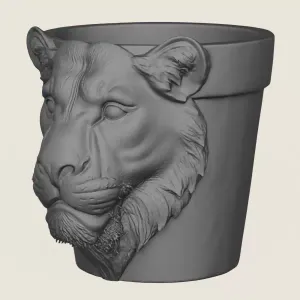 Lioness Head Planter