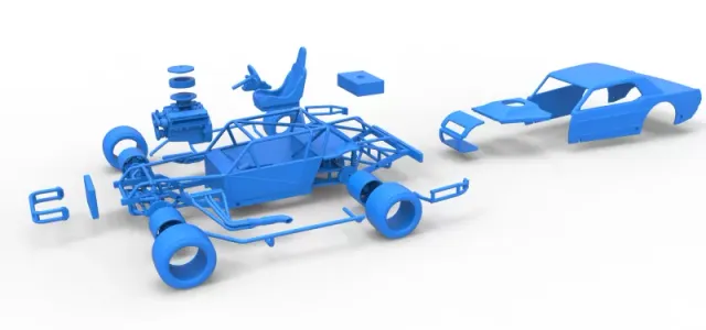 Vintage Asphalt Modified stock car V8 Scale 1:25 — Фото 28 из 30