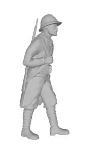 A soldier goes home from the front