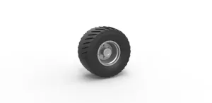 Diecast Wheel from Pulling truck 2 Scale 1 to 25