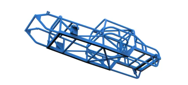 Frame of Vintage Dirt Modified stock car Version 6 Scale 1:25 — Image 3 of 16