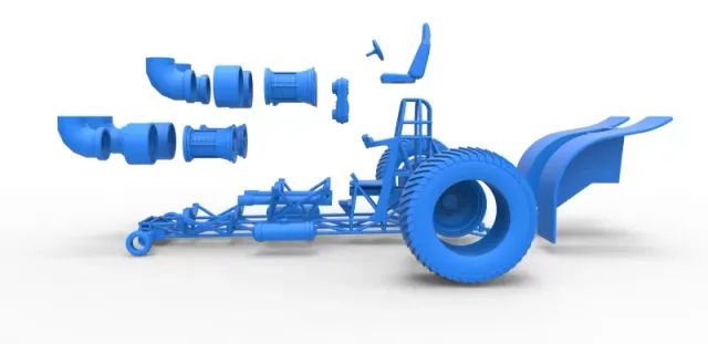 Diecast Pulling tractor with 4 jet engines Version 3 1:25 — Фото 27 из 31