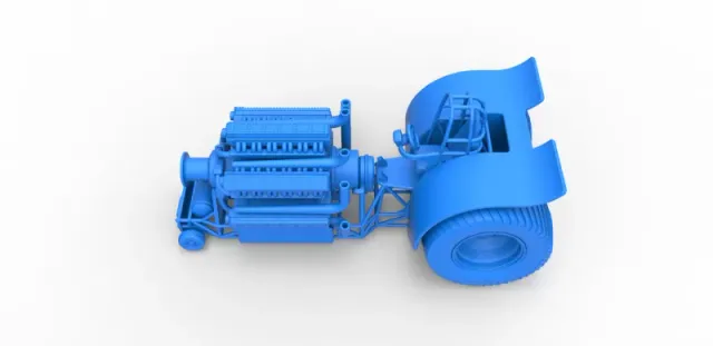Diecast Pulling tractor with 42 cylinder Radial engine 1:25 — Image 19 of 31