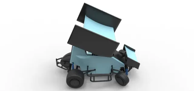 Winged 600 Micro sprint car while turning Scale 1:25 — Фото 23 из 31