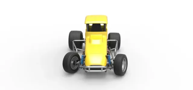 Vintage Sprint car while turning Version 2 Scale 1:25 — Фото 6 из 29