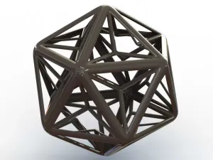 Wireframe Shape Great Dodecahedron
