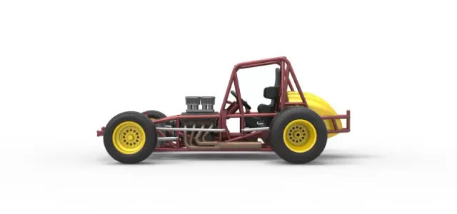 Vintage Sprint car Base Scale 1:25 — Фото 9 из 30