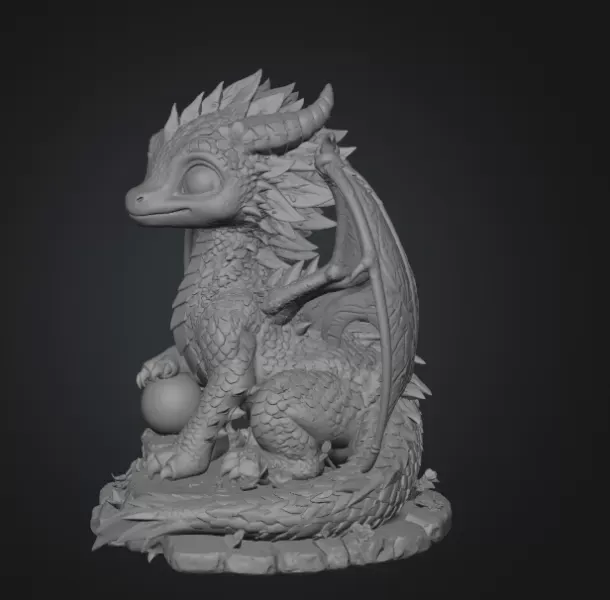 Blossom Baby Dragon STL File for 3D Print — Фото 12 из 15