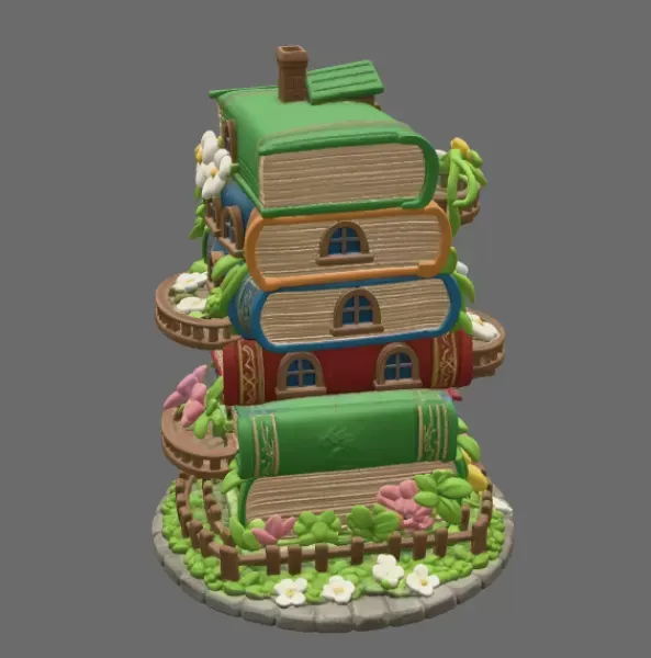 Enchanted Book Tower House STL File 3D Printable — Фото 5 из 10