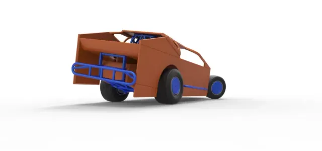 Northeast Dirt Modified stock car while turning Scale 1:25 — Image 19 of 31