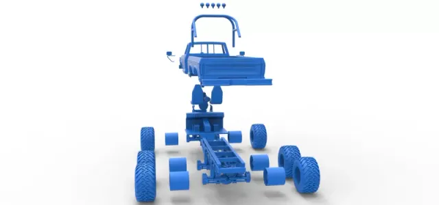 Diecast Monster Truck 6x6 concept Scale 1:25 — Фото 25 из 25