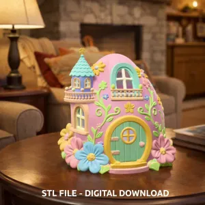Fantasy Egg Fairy House STL File 3D Printable