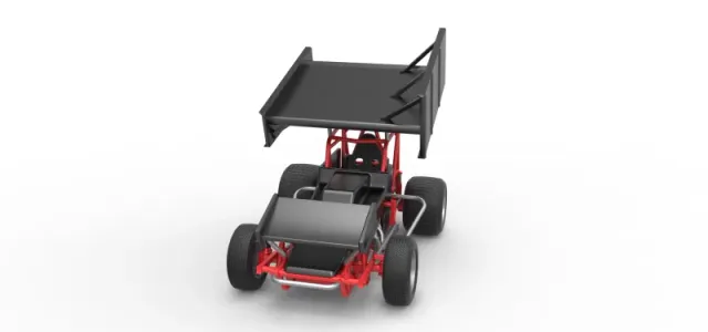 Vintage Winged Sprint car Scale 1:25 — Фото 5 из 31