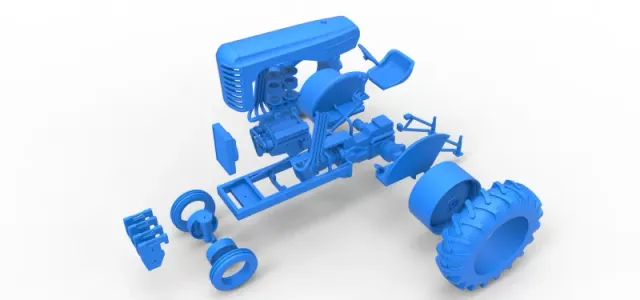 Vintage Small block Pulling tractor Version 4 Scale 1:25 — Фото 23 из 30