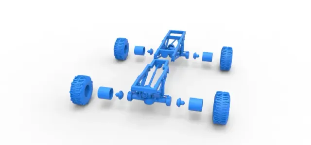 Chassis of Wheel Standing Mega Truck Scale 1:25 — Фото 19 из 23