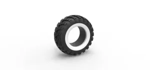 Diecast military KRAZ Whitewall tire VID-201 Scale 1:25
