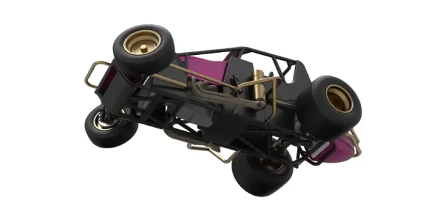 Dirt Silver Crown Car while turning Scale 1:25 — Image 3 of 30