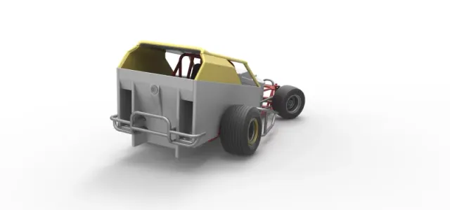 Vintage Dirt Modified stock car V7 while turning Scale 1:25 — Фото 18 из 31