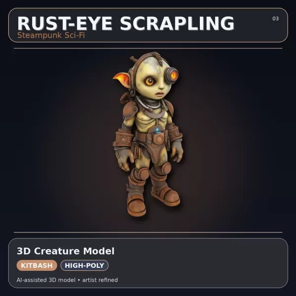 Mythic & Mech Character Collection – High-Poly Kitbash 3D Model — Фото 6 из 22
