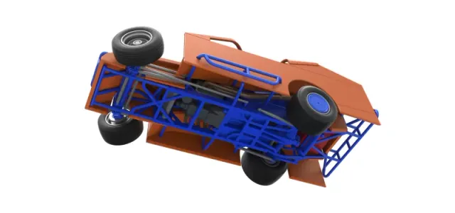 Northeast Dirt Modified stock car while turning Scale 1:25 — Image 5 of 31