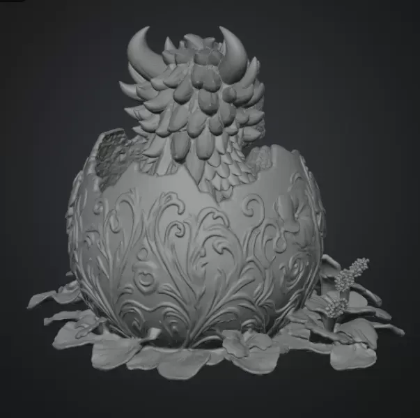 Hibiscus Hatchling Dragon STL File for 3D Print — Фото 16 из 17