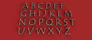 TEMPUS uppercase 3D letters STL file