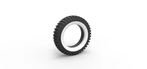 Diecast military Whitewall tire Scale 1:25