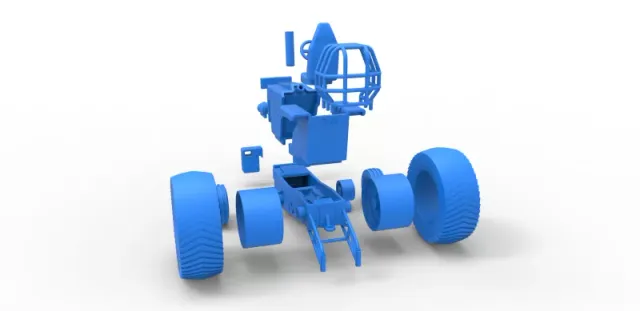 Fun short Pro Stock Pulling Tractor Version 1 Scale 1:25 — Фото 30 из 31
