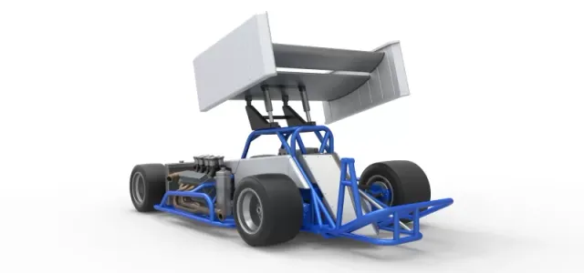 Supermodified front engine race car V4 Scale 1:25 — Фото 28 из 31