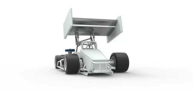 Supermodified front engine Winged race car V4 Scale 1:25 — Фото 14 из 30