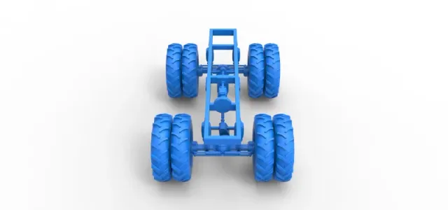 Chassis of Vintage Monster Truck with double wheels Scale 1:25 — Фото 17 из 26