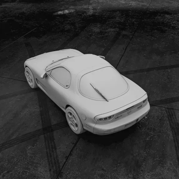 Mazda RX-7 (1978) – 3D Printable Car Model — Фото 6 из 9