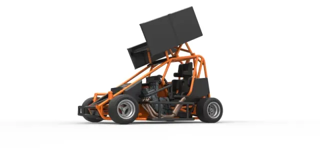 Pavement Winged 600 Micro sprint car Scale 1:25 — Фото 2 из 31