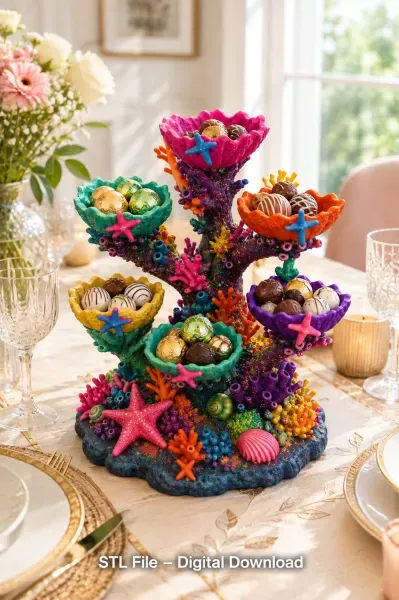 Colorful Coral Reef Tree Organizer STL File for 3D Print — Фото 5 из 17