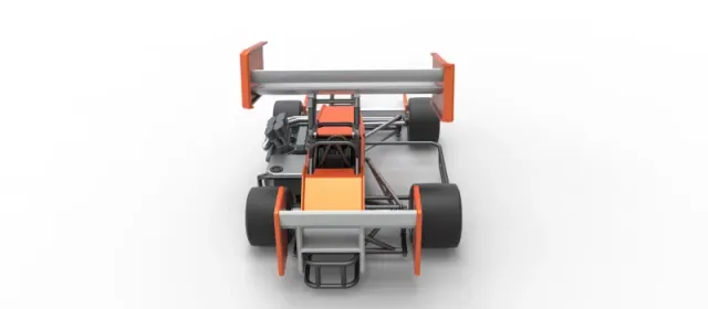 Supermodified front engine Winged race car V3 Scale 1:25 — Фото 17 из 31