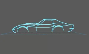 Chevrolet - Corvette C3 Wall Art