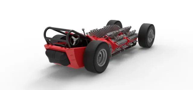 Vintage AWD Dragster Version 2 Scale 1:25 — Фото 18 из 30
